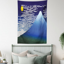 Nighttime Mountainous Area Tapestry