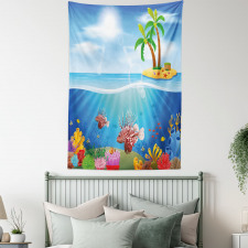 Lionfish and Coral Reefs Tapestry