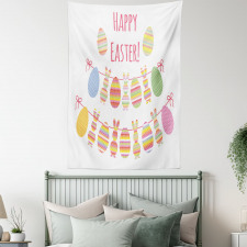 Happy Rabbit Bunting Tapestry