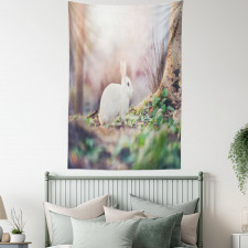 Spring Rabbit Forest Tapestry