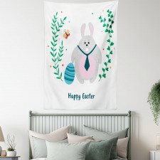 Rabbit with Tie Tapestry