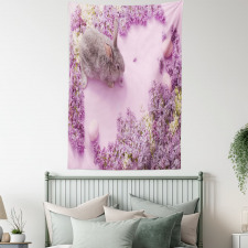 Rabbit Lilac Blossom Tapestry