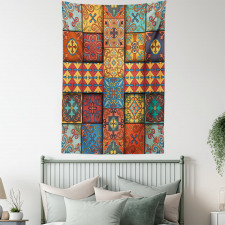 Azulejo Tile Squares Art Tapestry