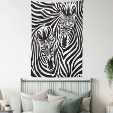 Zebras Eyes and Face Tapestry
