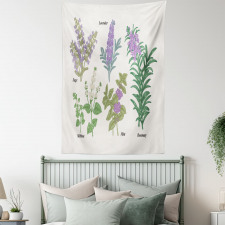 Botanical Infographic Plants Tapestry