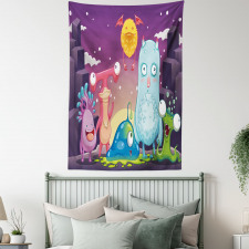Funky and Happy Characters Tapestry