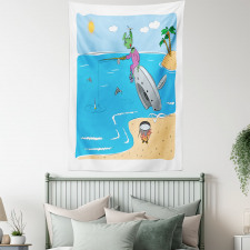 Monster Fishing in the Sea Tapestry