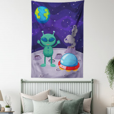 Vertical Shot Space Setting Tapestry