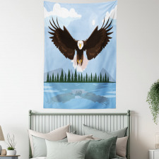 Landscape Illustration Art Tapestry