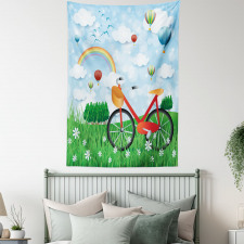 Spring Landscape with Bike Tapestry