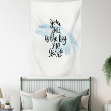 Romantic Words Brushstrokes Tapestry