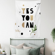 Encouraging Phrase Leaf Tapestry