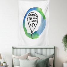 Watercolor Encouraging Text Tapestry