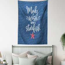 Nautical Text with Starfish Tapestry