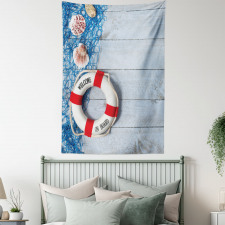 Fishing Net Wood Seashell Tapestry