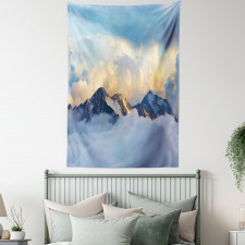 Snowy and Cloudy Peak Tapestry