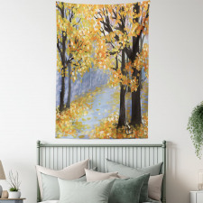 Gouache Autumn Scenery Art Tapestry