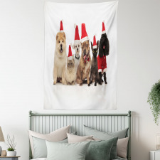 Team of Pets Panting Tapestry