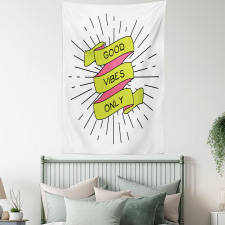 Positive Words Rays Tapestry