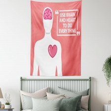 Human with Words Tapestry