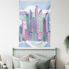 Funny Buildings in City Tapestry