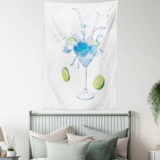 Martini Splashing Lime Tapestry