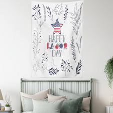 Floral and Leafy Concept Tapestry