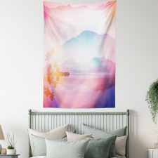 Ombre Tropical Landscape Tapestry