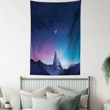 Aurora Borealis Mountain Tapestry