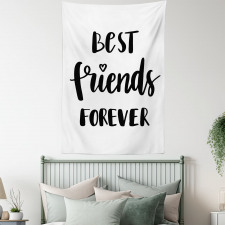 Monochrome Love Forever Tapestry