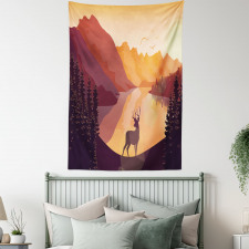 Bird Mountain Reindeer Tapestry