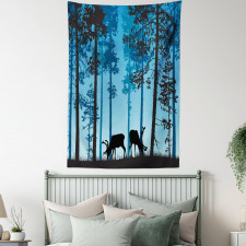 Wild Animal Elk Forest Tapestry