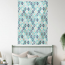 Dots Rhombus Diamond Tapestry