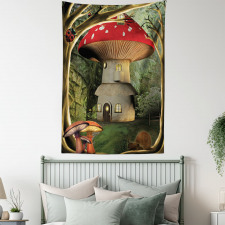 Mushroom Magic Forest Tapestry