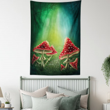 Mysterious Mushrooms Tapestry