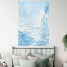 Cartoon Style Winter Theme Tapestry