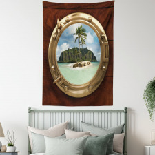 View of Deserted Island Tapestry