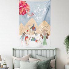 Colorful Camels Tapestry