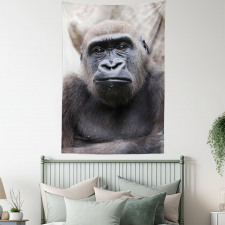 Close up Young Male Gorilla Tapestry