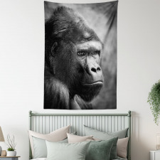 Close up Orangutan Portrait Tapestry