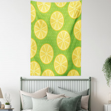 Citrus Slices Polka Dots Tapestry