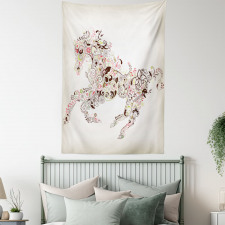 Floral Horse Paisley Tapestry