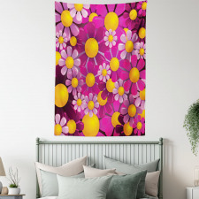 Flourish Flowers Cartoon Tapestry