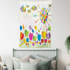 Abstract Flower Summer Tapestry