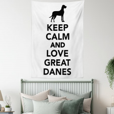 Keep Calm and Love Text Tapestry