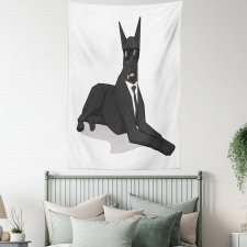 Humorous Dog in Suit Tapestry