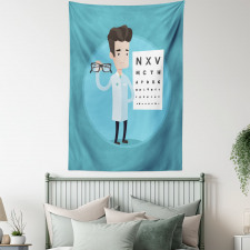 Doctor Holding Eyeglasses Tapestry