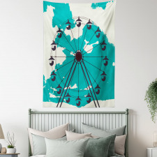 Ride on Grunge Map Art Tapestry