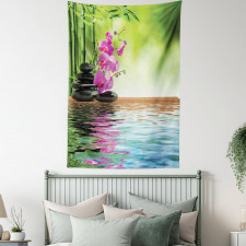 Tropic Orchid Flower Tapestry