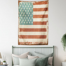 Grunge US Flag Tapestry